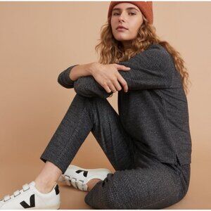 Marine Layer chill textured sweatshirt anthracite women sz XL long sleeve new